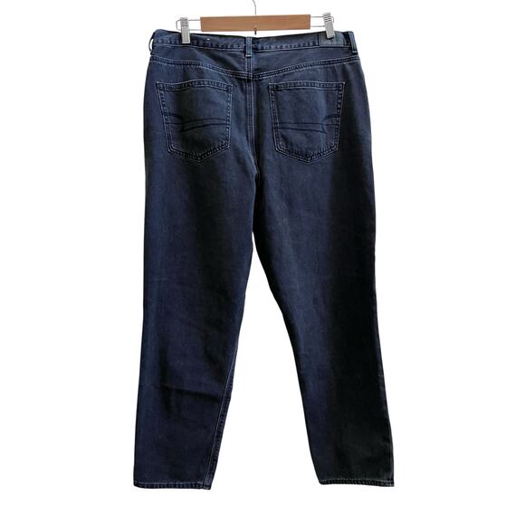 American Eagle Black Wash Stretch Mom Size 16R Jean 26 Inch Inseam - Picture 3 of 10